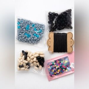 Bead Making Bundle Lot | Silicone, Cone Beads, Heishi, Cord | Jewelry Kit